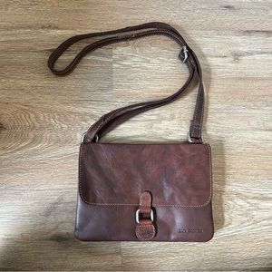 Jack Georges Brown crossbody wallet purse